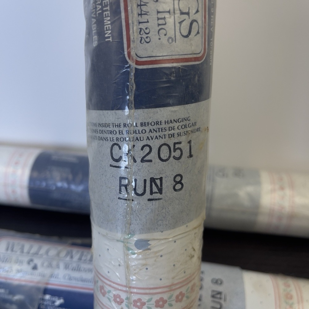 Vintage C&A Wallcoverings Floral Border Wallpaper Lot 3 Rolls CK2051 Run 8 NOS - Picture 4 of 5